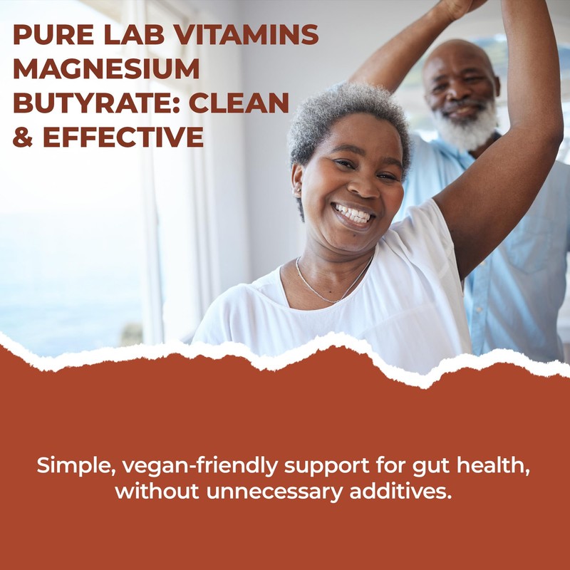 Pure Lab Vitamins Magnesium Butyrate 680mg 120 Vegi-caps - Supports