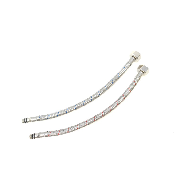Pack of 2 Monobloc Flexible Braided Tap Connector Tails Hoses