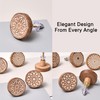 IndianShelf 18 Pack- Boho Knobs- Wood Knobs for Cabinets and
