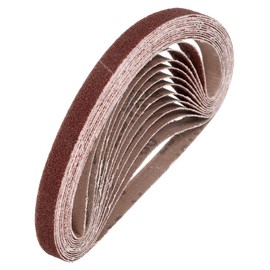 HARFINGTON 1/2 x 18 Inch Sanding Belts, 10 Pcs 60 Grits Aluminum Oxide Abrasive Belt Sander File Belt for Woodworking, Metal Polishing, Knife Sharpener