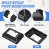 sourcing map 24Pcs Post Base Cover, 4.5"x3.25" (Internal Size 1.5"x2.5")