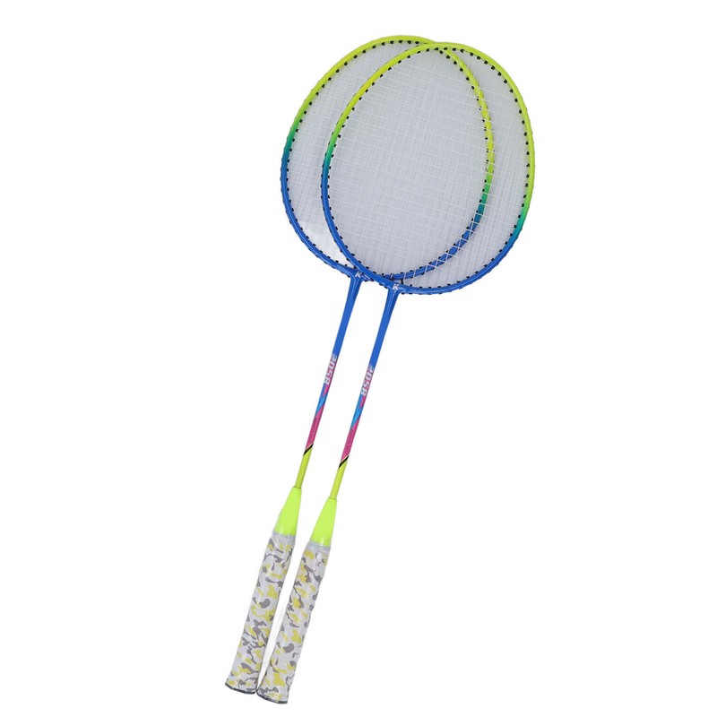 2Pcs Badminton Racket Yellow Light Frame Large Sweet Spot Anti