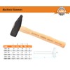 KANCA HAM-300, Machinist Hammer, Blacksmith Hammer, Ash Wood Handle, Hand