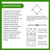 Junflying Bird Netting for Garden, 7.5X100 FT, 1/2“ Mesh, Strong
