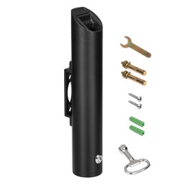 VEVOR Stainless Steel Outdoor Trash Can, Wall Mounted Weatherproof Butt Receptacle with Lockable Design, Commercial Trash Container for Garden, Office, Restaurant, Hotel, Bar, Black