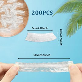 200 PCS Disposable Clear Ear Covers for Shower Protectors Waterproof Ear Covers for Hair Dye Bathing, Plastic Thickening Ear Shower Caps