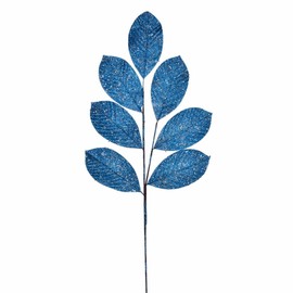 Vickerman 678435-27" Turquoise Glitter Leaf Spray (4 Pack) (QG211912)