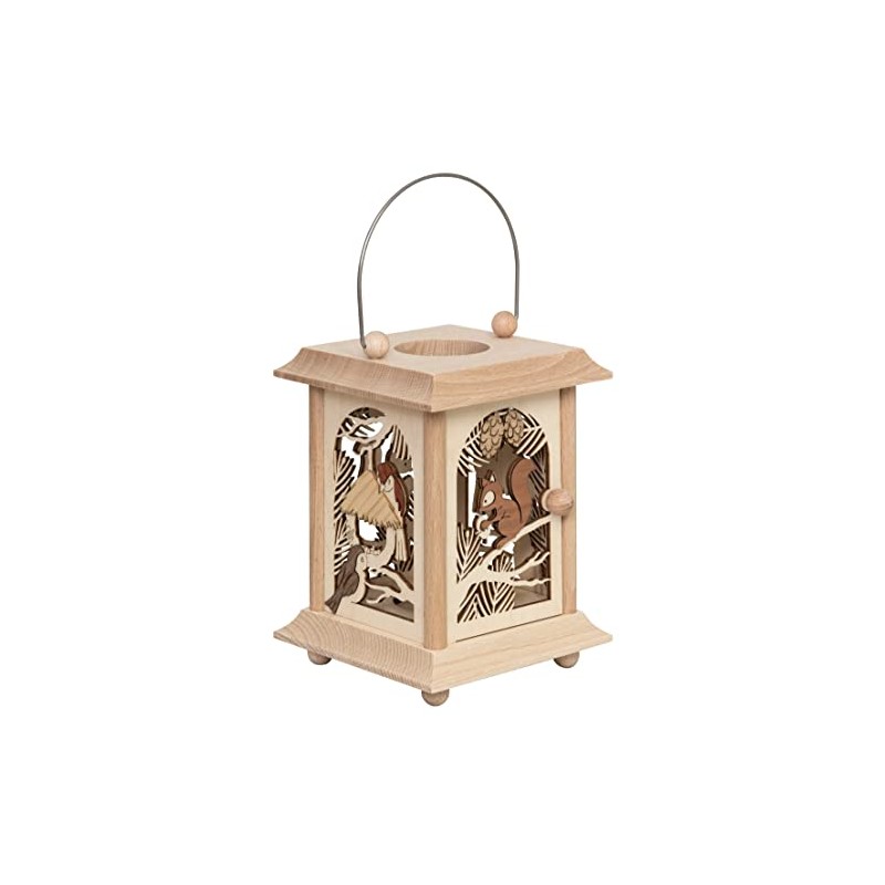 Drechslerei Kuhnert Table Lantern / Tea Light Holder – Squirrel