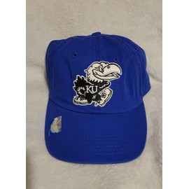 Captivating Headwear Kansas University KU Blue Jayhawk Hat Baseball Cap Adj. Strap New