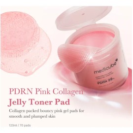 Pdrn Pink Collagen Toning Gel Toner Pads - 70pads