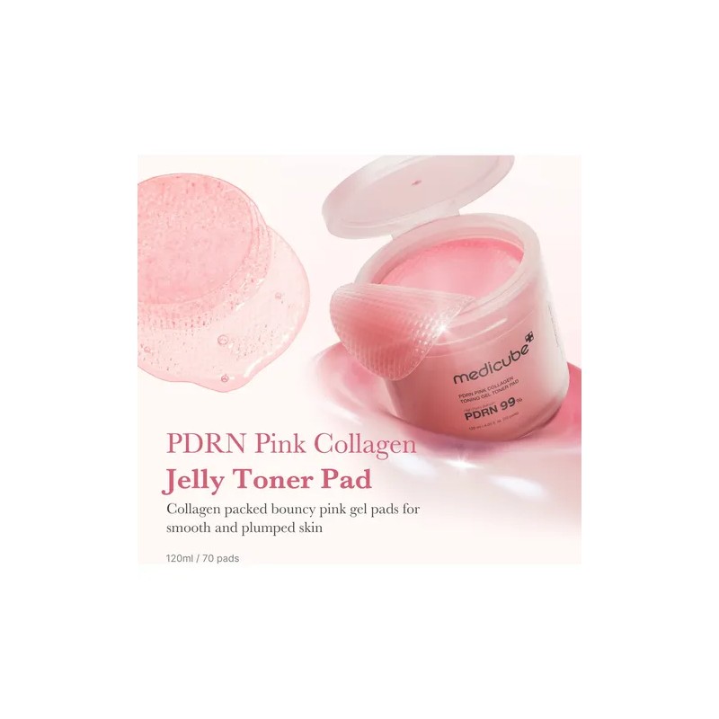 Pdrn Pink Collagen Toning Gel Toner Pads - 70pads