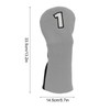 Golf Club Cover Mixed Fabric Head Protector Knitted Polyester Waterproof
