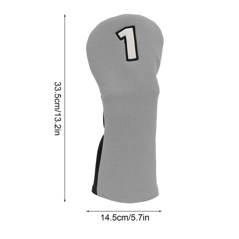 Golf Club Cover Mixed Fabric Head Protector Knitted Polyester Waterproof