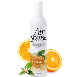 Air Scense Air Freshener Deodorizer Room Spray for Bathroom & Home, Essential Oils, Natural Orange - 7 fl oz (12 Pack)
