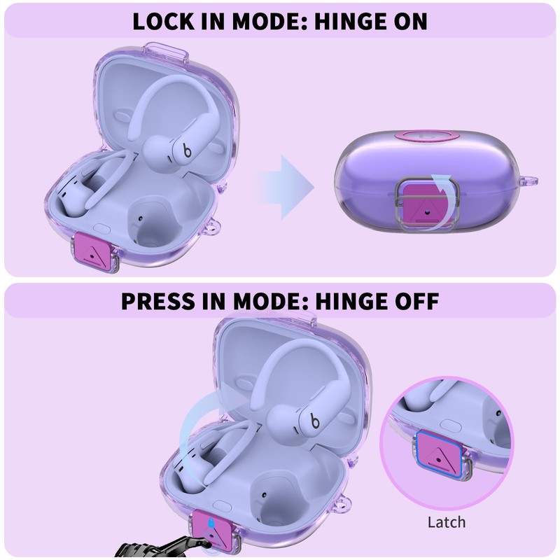 [Secure Lock] for Beats Powerbeats Pro 2 Case, NIMUW Soft