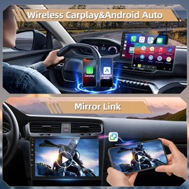 Podofo for Honda Fit Jazz 2008 2009 2010 2011 2012 2013 Android Car Stereo Radio with Wireless Carplay Android Auto 10.1" Touch Screen Audio in-Dash with GPS Bluetooth FM&RDS HiFi WiFi Backup Camera