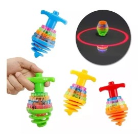 Acquart 6 Pzs Trompo De Resorte Con Luz Y Sonido De Espiral Fiesta
