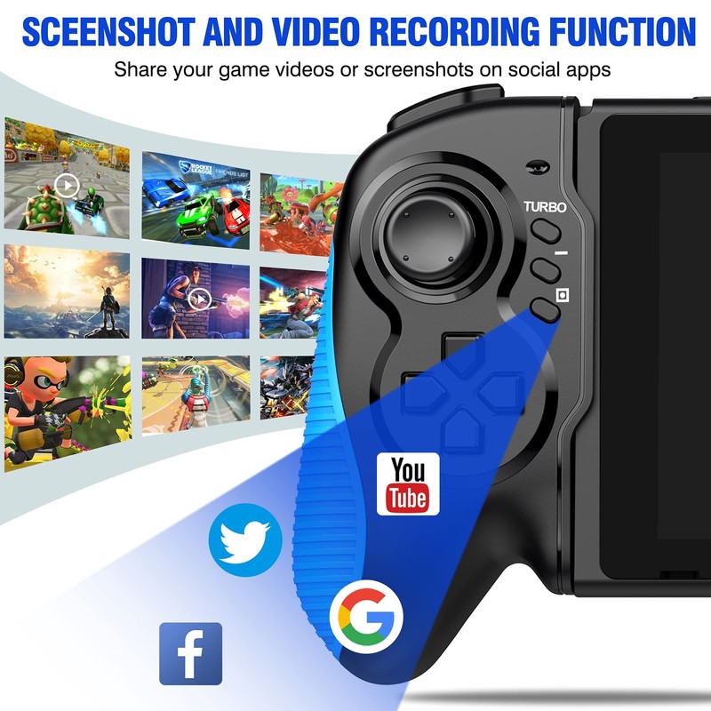 Switch Controller, Wireless Switch Pro Controller with Large Handles/Turbo Function/Dual