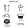 Matte Black Bath Tub Drain and Overflow Kit, Universal All