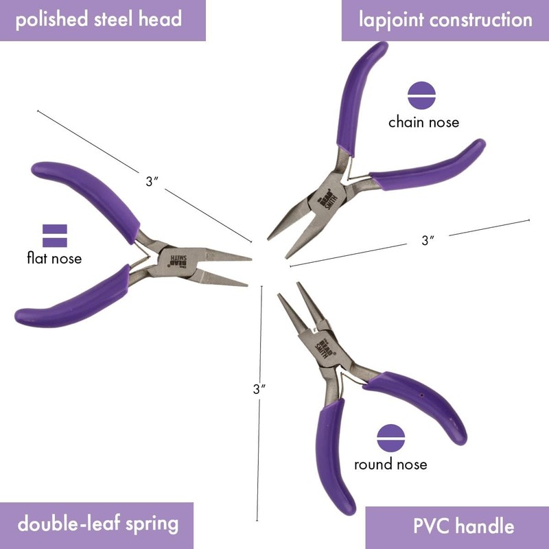 Micro Mini Jewelry Tool Kit- 3 Plier Set - So