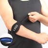 EVA Sports Compression Adjustable Arm Guard for Golf, Basketball, Tennis & Badminton with Elbow Protection Free Size/Black Blue Lining 15ea
