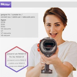 McFilter 4 x Pre-Motor Filter Suitable for Dyson DC58, DC59, DC61, DC62, V6 and V8, Filter Premotor Alternative for Motor Filter 965661-01, Washable, Reusable