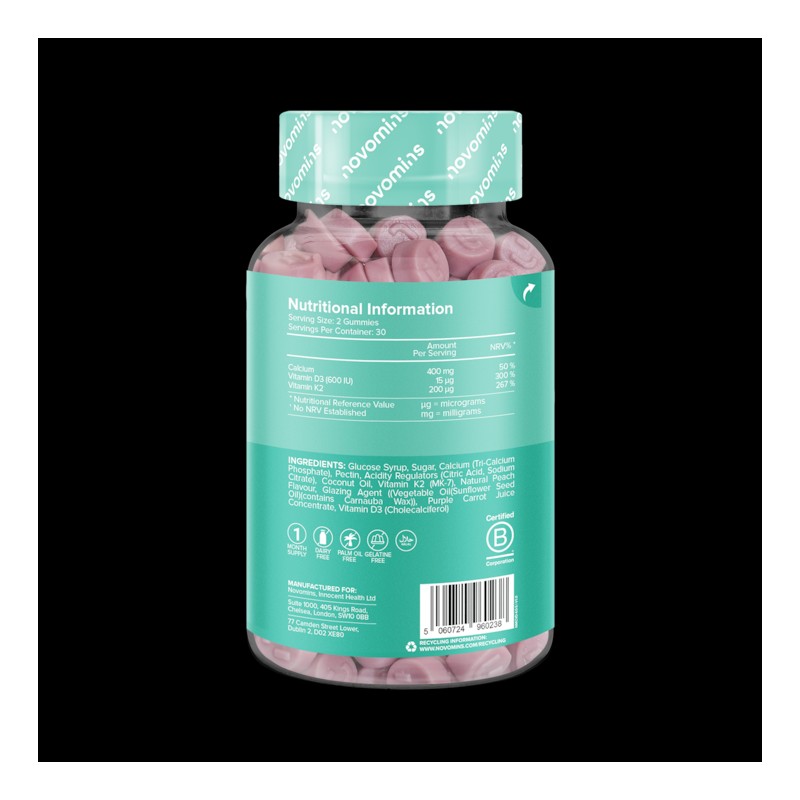 Novomins Calcium & Vitamin D Gummies 60 Gummies