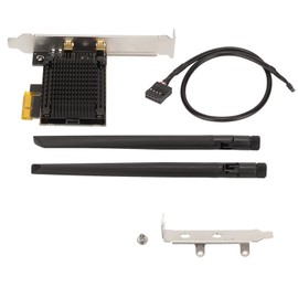WiFi 6 Card 5400Mbps 2.4G 5G 6G MU MIMO Technology Stable Transmission PCIe WiFi Card with 2 8dBi Antenna for Desktop