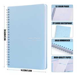 To Do List Notebook, Weekly Planner Notebook Life Planner with Tabs Sticker Suitable for Daily Life Work Student Office to Hit Your Goals & Live Happier (Blue)
