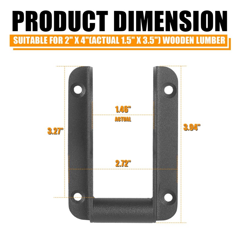Meruzy 4 PCS Steel Deck Railing Brackets Connectors,Multi-Angle Stair Railing