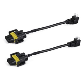 Alla Lighting Upgraded PGJY19-2 Base H8B H9B H11B Socket Female Adapter Wiring Harness Wire for H11 Bulb to H11B (2pcs/pk) 6000K~6500K Xenon White