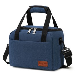 Riley Joy 8.5 L Portable Insulated Insulated Waterproof Picnic Bag with Adjustable Shoulder Strap Foldable Cooler Bag for Children and Adults (Blue)