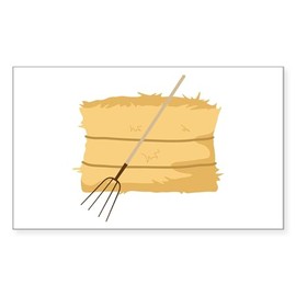 CafePress Hay Bale Sticker Rectangle Bumper Sticker Car Decal