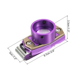 PATIKIL Billiard Magnetic Chalk Holder, Round Aluminum Alloy Pool Billiard Cue Chalk Tip Case with Belt Clip for Snooker Sports Accessories, Purple Brown