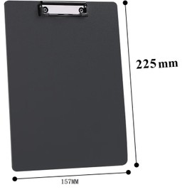 Portapapeles pequeños negros de 6 x 9 pulgadas, mini portapapeles de 6 x 9 pulgadas, paquete de 4 unidades de media carta tamaño de nota para menú, almohadillas para orejas de escritura (negro)