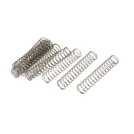 TOP-VIGOR 10Pcs Compression Spring, 10mm OD,0.6mm Wire Size,50mm Free Length Dual Extended Durable Dual Hook Tension Spring for Furniture Screen Doors Repair Projects