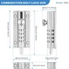 2Pcs Combination Locking Bolt, Heavy Duty Gate Bolt with Screws,