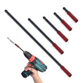 5 Pieces Magnetic Bit Holder Set for Impact Drivers, Includes 50mm, 60mm, 100mm, 152mm, and 305mm Magnetic Screwdriver Extension Bars, 1/4 Inch Drill Bit Hex Extension Tool Holders and Adapters