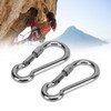 2pcs Stainless Steel Locking Clip Outdoor Camping Locking Buckle for
