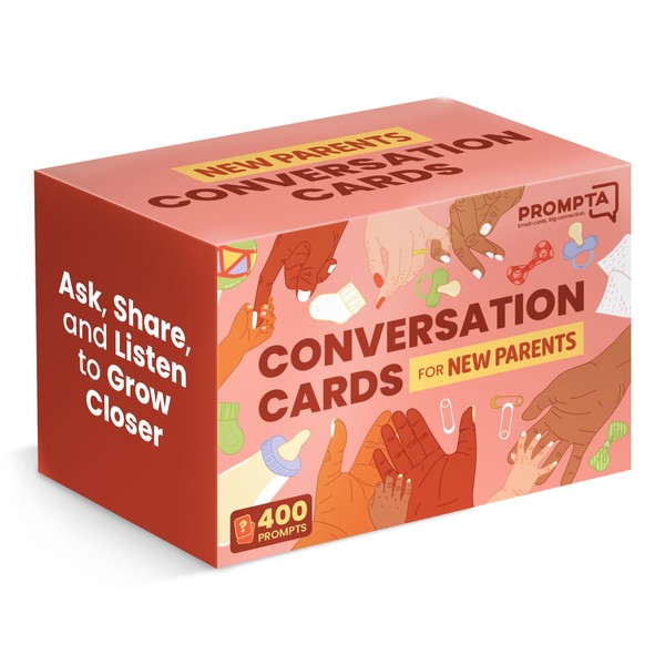 400 Conversation Cards for New Parents - Fun Questions to Connect and Talk about Parenting Essentials – Gift for New Mom Gifts for New Dad - Conversation Starters for Couples Gifts