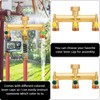 Heavy Duty Brass 3-Way Garden Hose Splitter with Metal Shutoff