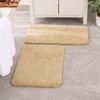 MIULEE Set of 2 Non Slip Shaggy Bathroom Rugs Extra
