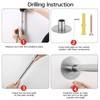 Adjustable Silver Corner Shower Rod, 31-41 Inch Diamond Shaped Shower