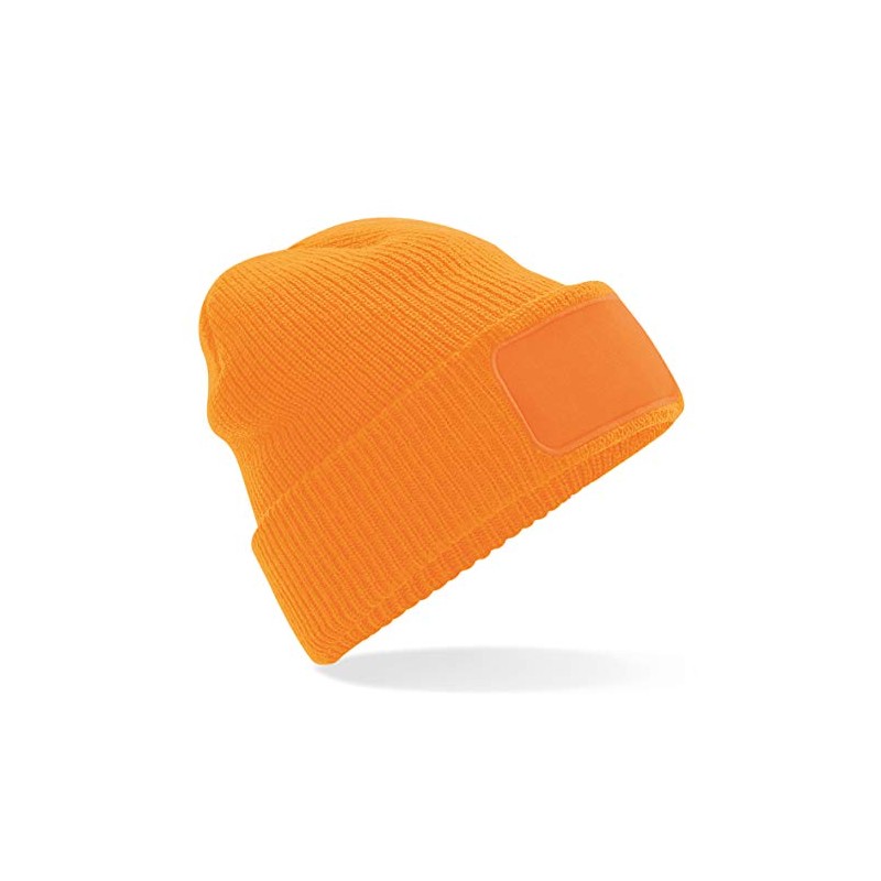 Beechfield Unisex Thinsulate Patch Beanie, Fluorescent Orange