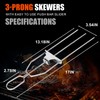 3 Way Skewers,17'' Metal Skewers for Grilling, Updated Version 3-Way