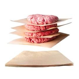 DREIBERG® Burger Paper - Non-Stick Burger Paper Pack of 200, 14 x 14 cm Baking Paper for Burger Press, Ideal for Smash Burgers, Burger Pattie Press Paper