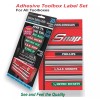Steelabels 2 PACK Adhesive TOOLBOX LABELS Organize your Socket Sets