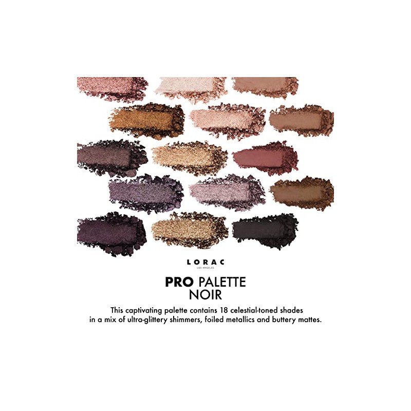 LORAC PRO Eyeshadow Palette, Noir, 0.56 oz.