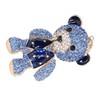 Bear Keychain Electroplate Long Bright Rhinestones Bear Keychain with Hook