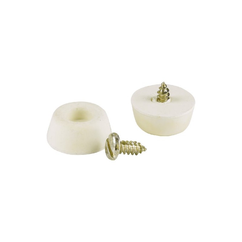 Shepherd Hardware 9131 7/8-Inch Screw-On Rubber Door Bumpers, 4-Pack